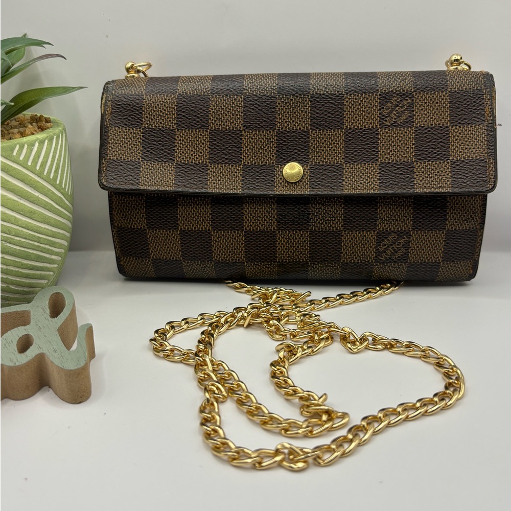 Louis Vuitton Brown Damier Wallet on Chain